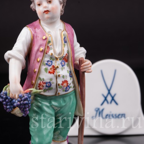 Фигурка из фарфора Мальчик с мотыгой, Meissen, Германия, 1955 г.