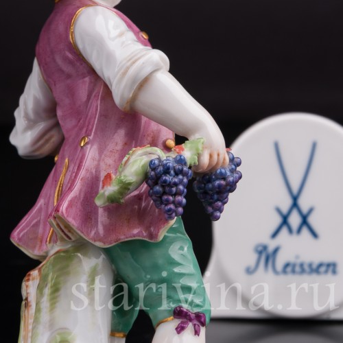 Фигурка из фарфора Мальчик с мотыгой, Meissen, Германия, 1955 г.