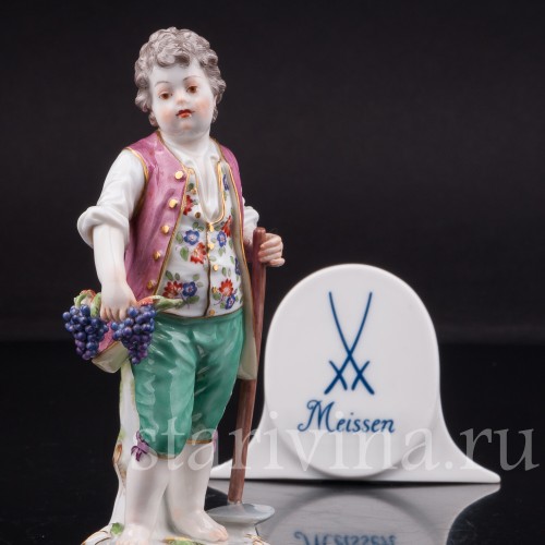 Фигурка из фарфора Мальчик с мотыгой, Meissen, Германия, 1955 г.