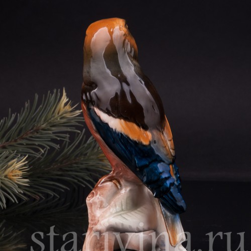 Фигурка птицы из фарфора Дубонос, Goebel, Германия, 1960-70 гг.