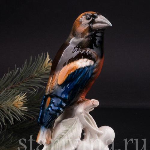 Фигурка птицы из фарфора Дубонос, Goebel, Германия, 1960-70 гг.