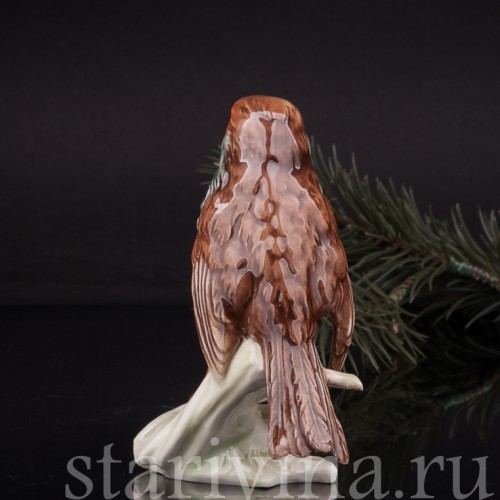 Фигурка птицы из фарфора Малиновка, Goebel, Германия, 1968 г.