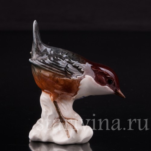 Фигурка птицы из фарфора Оляпка, миниатюра, Goebel, Германия, 1972-79 гг.