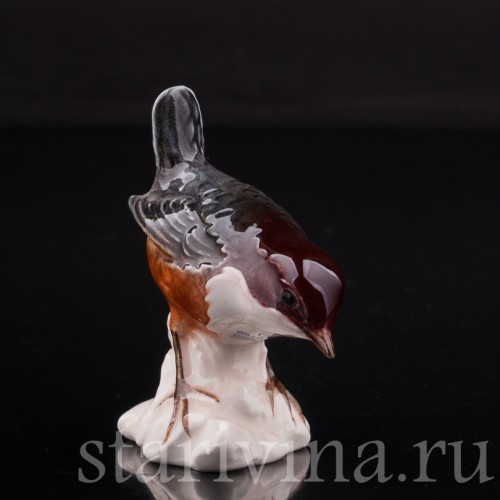 Фигурка птицы из фарфора Оляпка, миниатюра, Goebel, Германия, 1972-79 гг.