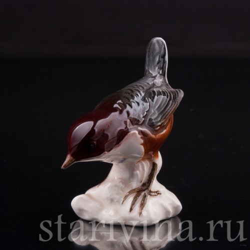 Фигурка птицы из фарфора Оляпка, миниатюра, Goebel, Германия, 1972-79 гг.