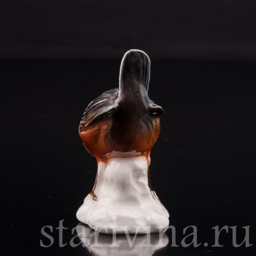 Фигурка птицы из фарфора Оляпка, миниатюра, Goebel, Германия, 1972-79 гг.