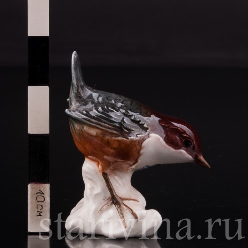 Фигурка птицы из фарфора Оляпка, миниатюра, Goebel, Германия, 1972-79 гг.