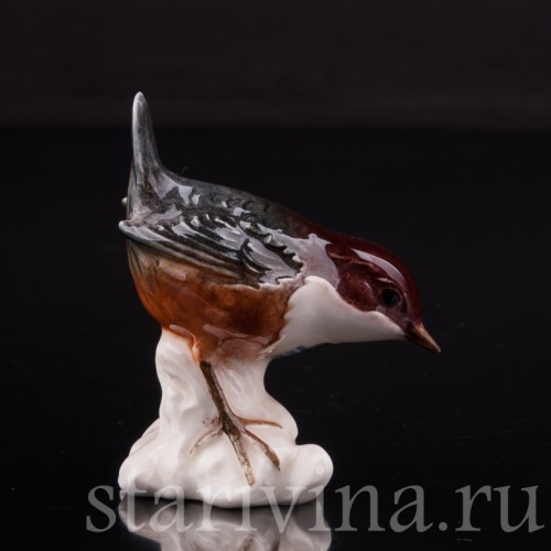 Фигурка птицы из фарфора Оляпка, миниатюра, Goebel, Германия, 1972-79 гг.