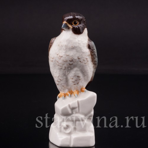 Фигурка птицы из фарфора Сокол сапсан, миниатюра, Goebel, Германия.