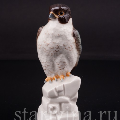 Фигурка птицы из фарфора Сокол сапсан, миниатюра, Goebel, Германия.