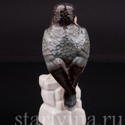 Фигурка птицы из фарфора Сокол сапсан, миниатюра, Goebel, Германия.