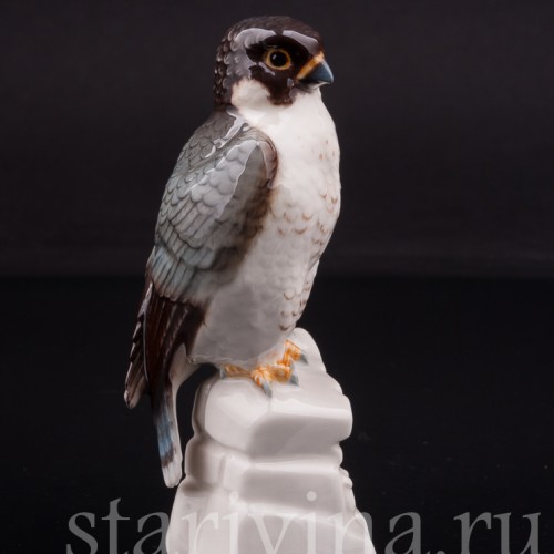 Фигурка птицы из фарфора Сокол сапсан, миниатюра, Goebel, Германия.