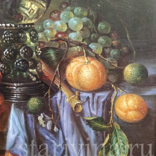 Картина маслом на доске Натюрморт с бокалом, Италия, сер. 20 в.