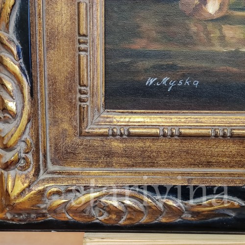 Картина маслом Натюрморт с луком, Германия, вт. пол. 20 в.