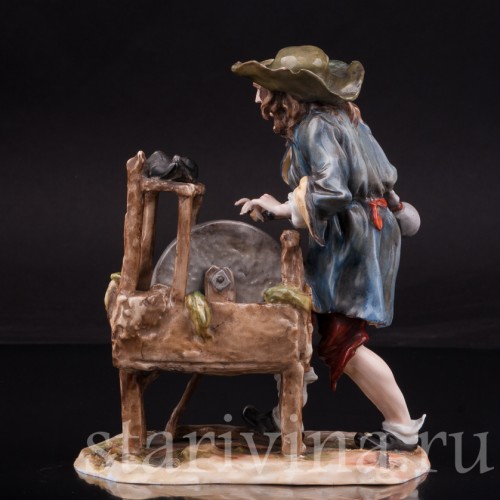 Фарфоровая статуэтка Точильщик, Richard Eckert & Co, Германия, 1908-1912 гг.
