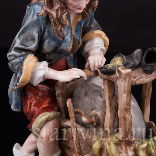 Фарфоровая статуэтка Точильщик, Richard Eckert & Co, Германия, 1908-1912 гг.