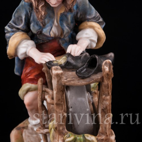 Фарфоровая статуэтка Точильщик, Richard Eckert & Co, Германия, 1908-1912 гг.