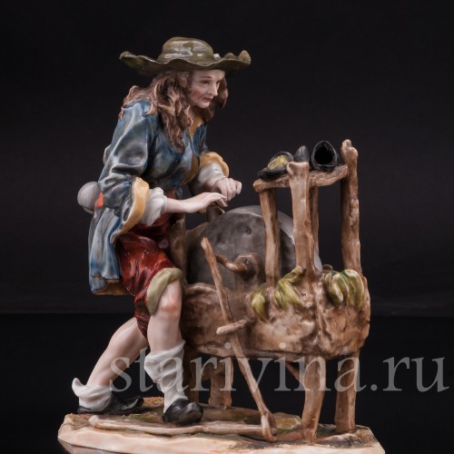 Фарфоровая статуэтка Точильщик, Richard Eckert & Co, Германия, 1908-1912 гг.