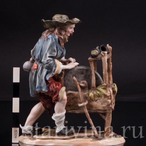 Фарфоровая статуэтка Точильщик, Richard Eckert & Co, Германия, 1908-1912 гг.