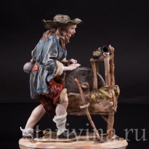 Фарфоровая статуэтка Точильщик, Richard Eckert & Co, Германия, 1908-1912 гг.
