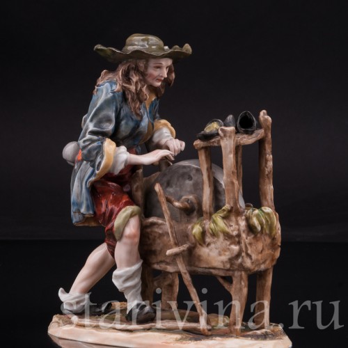 Фарфоровая статуэтка Точильщик, Richard Eckert & Co, Германия, 1908-1912 гг.