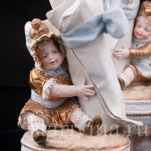 Парные фарфоровые статуэтки Малыши с нотами, Германия, кон. 19, нач. 20 вв.