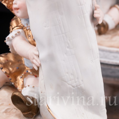 Парные фарфоровые статуэтки Малыши с нотами, Германия, кон. 19, нач. 20 вв.