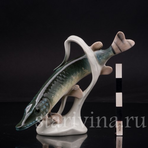 Фарфоровая статуэтка Щука Royal Dux, Чехия, 1990е гг.
