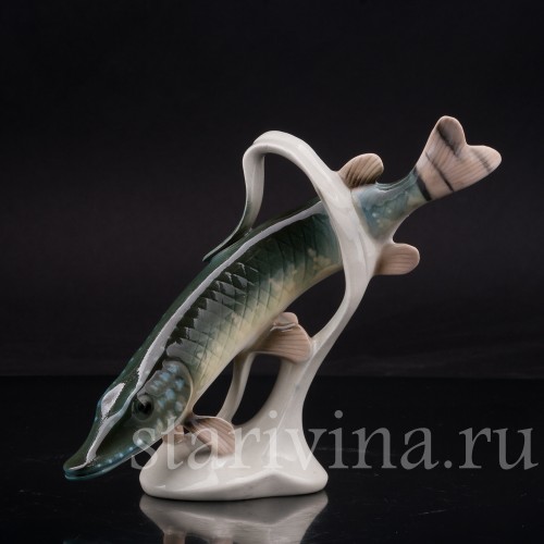 Фарфоровая статуэтка Щука Royal Dux, Чехия, 1990е гг.