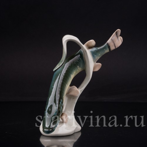 Фарфоровая статуэтка Щука Royal Dux, Чехия, 1990е гг.