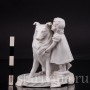 Фарфоровая статуэтка девушки Девочка с собакой, Goebel, Германия, нач. 20 в.