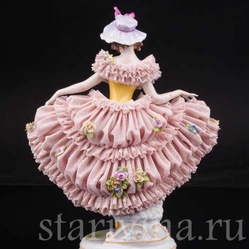 Девушка в шляпке, кружевная, Muller & Co, Германия, 1920-30 гг