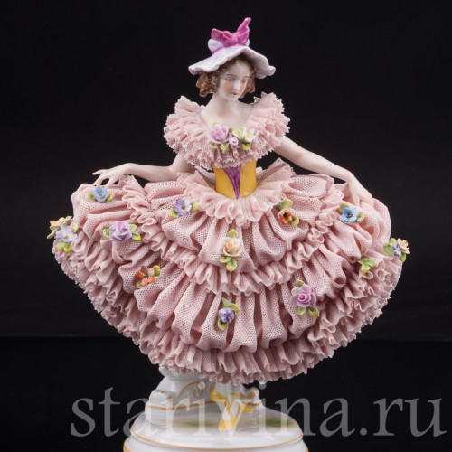 Девушка в шляпке, кружевная, Muller & Co, Германия, 1920-30 гг