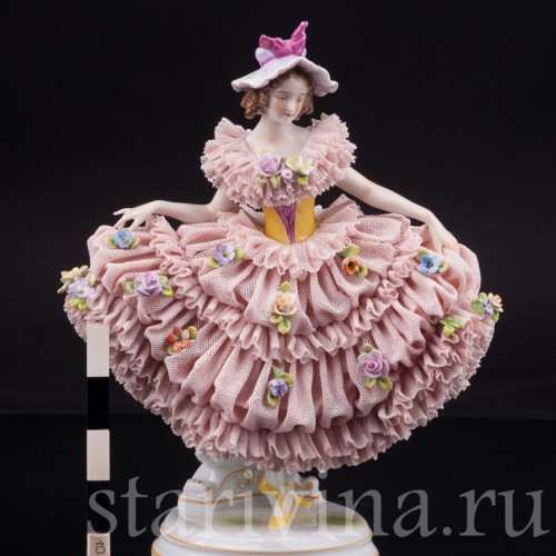 Девушка в шляпке, кружевная, Muller & Co, Германия, 1920-30 гг