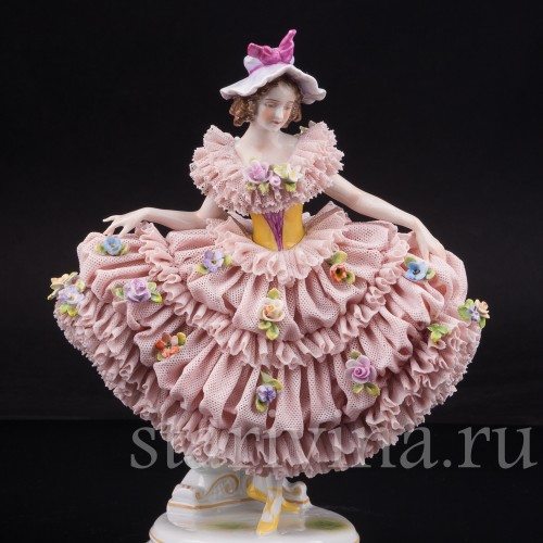 Девушка в шляпке, кружевная, Muller & Co, Германия, 1920-30 гг