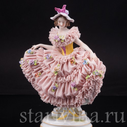 Девушка в шляпке, кружевная, Muller & Co, Германия, 1920-30 гг