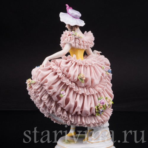 Девушка в шляпке, кружевная, Muller & Co, Германия, 1920-30 гг