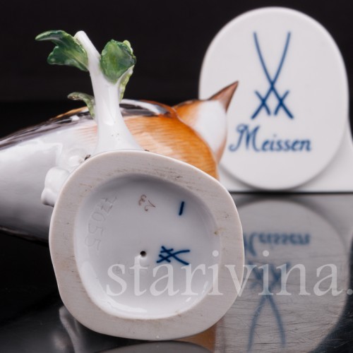Статуэтка птицы из фарфора Зяблик, Meissen, Германия, 1980 г.