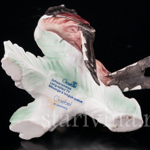 Фигурка птиц из фарфора Длиннохвостые синицы, Goebel, Германия, до 1990 г.