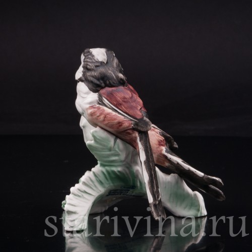 Фигурка птиц из фарфора Длиннохвостые синицы, Goebel, Германия, до 1990 г.