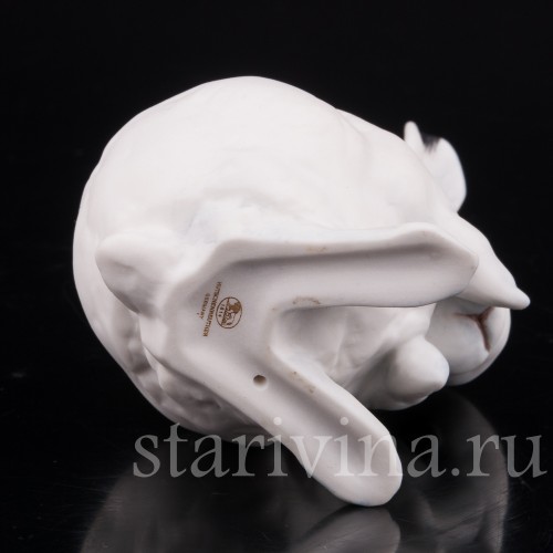 Фарфоровая фигурка Умывающийся кролик, Hutschenreuther, Германия, 1980е гг.