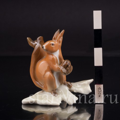 Фарфоровая фигурка Белка, миниатюра, Hutschenreuther, Германия, 1970 гг.