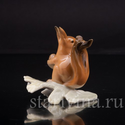 Фарфоровая фигурка Белка, миниатюра, Hutschenreuther, Германия, 1970 гг.