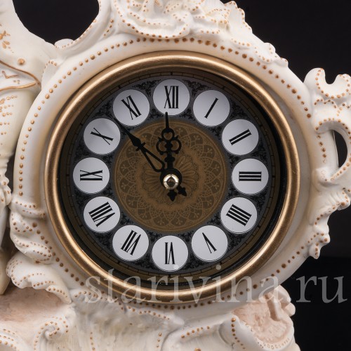 Декоративные фарфоровые часы "Влюбленные", Volkstedt, Германия, кон. 19 в.