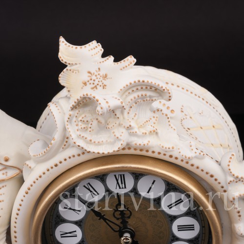 Декоративные фарфоровые часы "Влюбленные", Volkstedt, Германия, кон. 19 в.