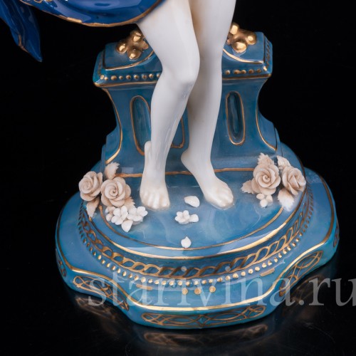 Фарфоровая статуэтка девушки Обнаженная с шалью, E. A. Muller, Германия, Кон 19, нач. 20 вв.