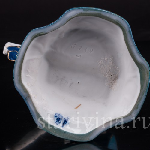 Фарфоровая статуэтка девушки Обнаженная с шалью, E. A. Muller, Германия, Кон 19, нач. 20 вв.