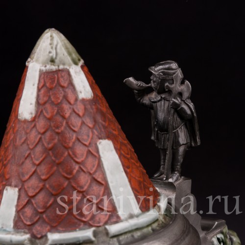 Антикварная пивная кружка Жаждущий рыцарь, 1 л, Villeroy & Boch, Германия, 1897 г.