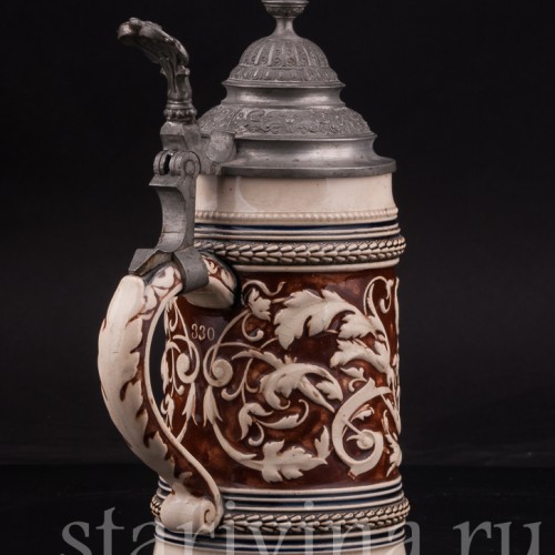 Старинная пивная кружка В чередовании отрада, 1/2 л, Marzi & Remy, Германия, нач. 20 в.