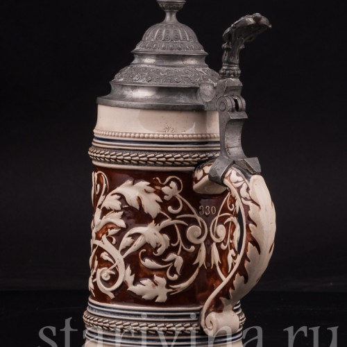 Старинная пивная кружка В чередовании отрада, 1/2 л, Marzi & Remy, Германия, нач. 20 в.